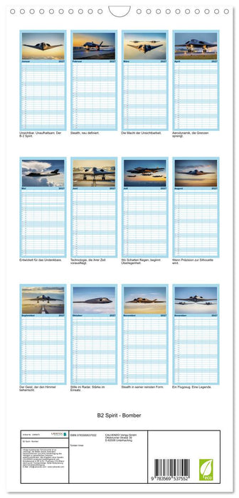 B2 Spirit - Bomber (CALVENDO Familienplaner 2027)