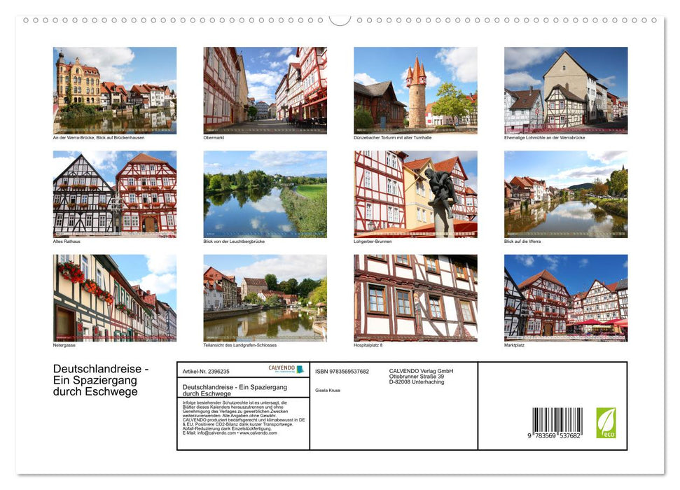 Deutschlandreise - Ein Spaziergang durch Eschwege (CALVENDO Wandkalender 2027)