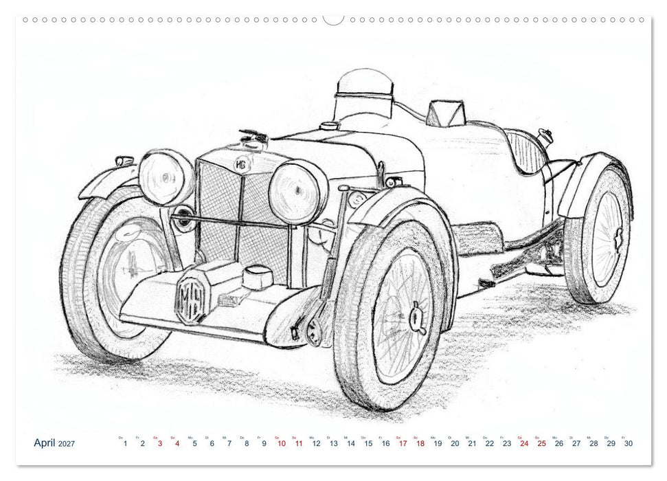 Vintage Sports Cars (CALVENDO Premium Wandkalender 2027)