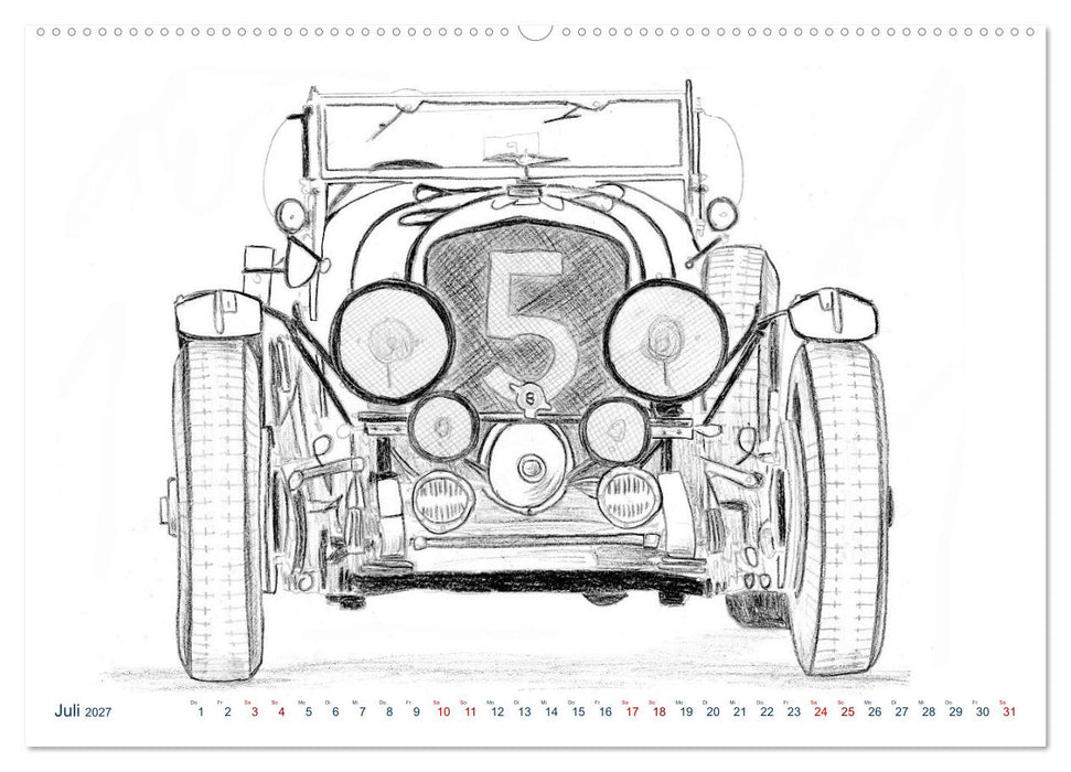 Vintage Sports Cars (CALVENDO Premium Wandkalender 2027)