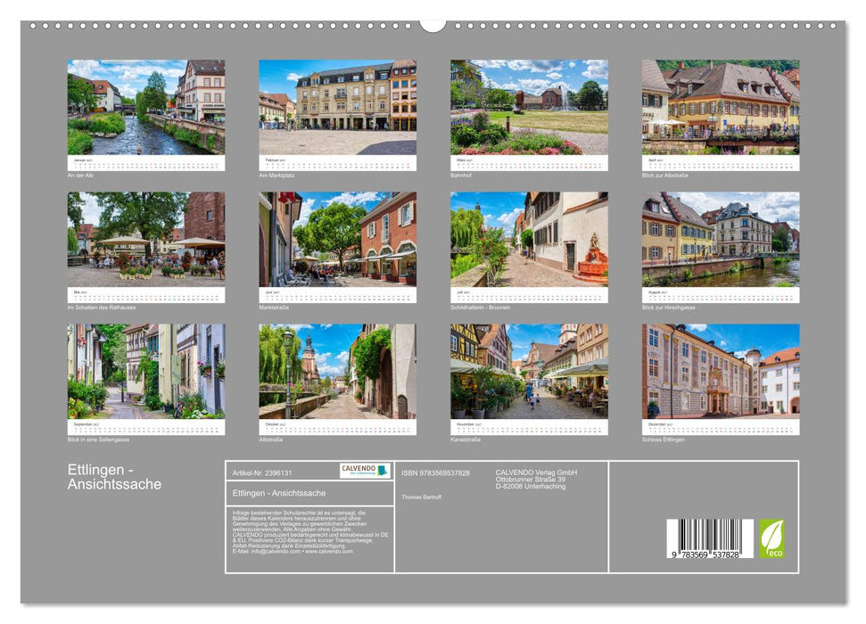 Ettlingen - Ansichtssache (CALVENDO Premium Wandkalender 2027)