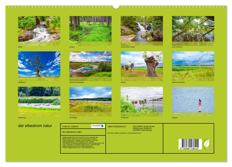 der elbestrom natur (CALVENDO Wandkalender 2027)