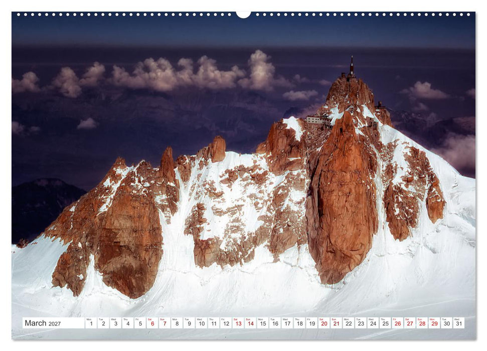 A trip to the roof of Europe. The Mont-Blanc massiv (CALVENDO Monthly Calendar 2027)