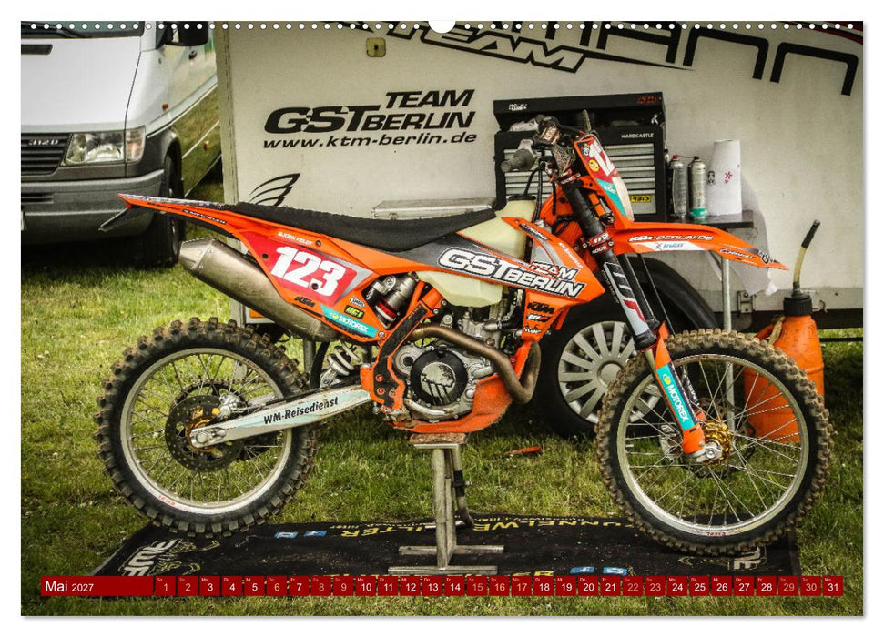 Dirtbikes - pure technique (CALVENDO Premium Wandkalender 2027)