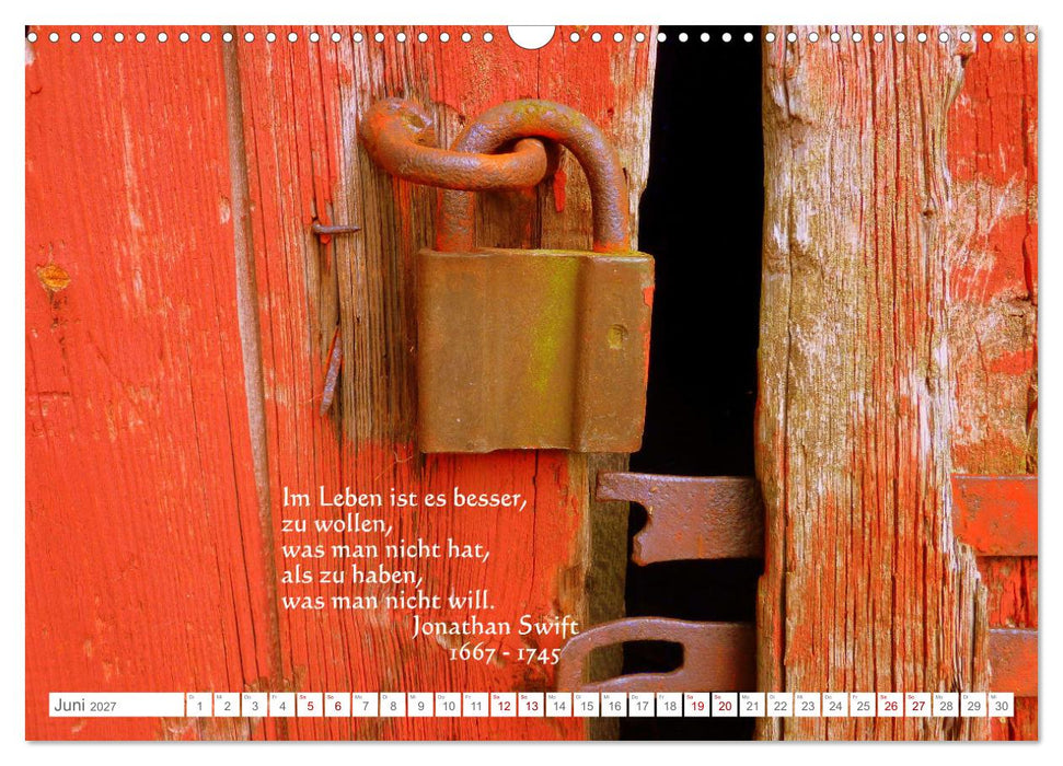 Leben! - Nachdenk-Kalender (CALVENDO Wandkalender 2027)
