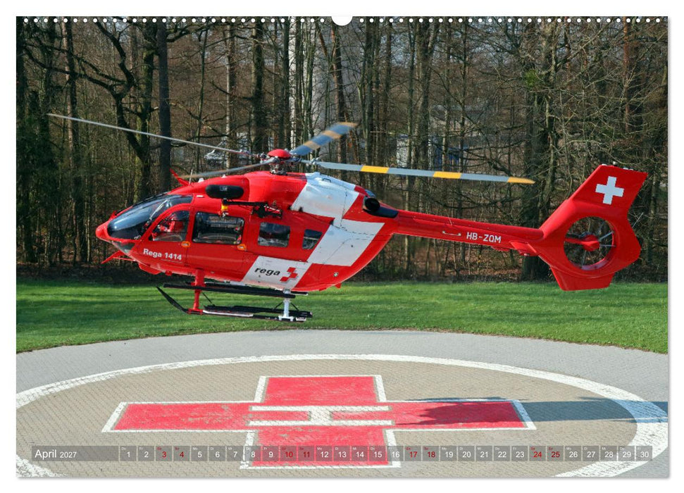 Helikopter in der Luft 2.0 (CALVENDO Premium Wandkalender 2027)