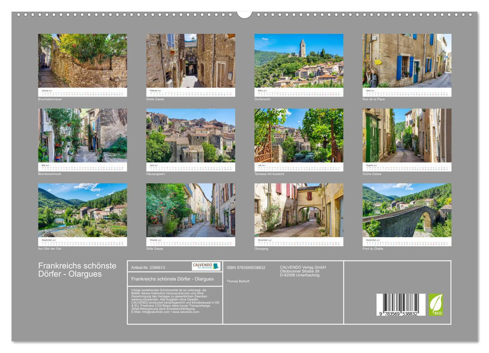 Frankreichs schönste Dörfer - Olargues (CALVENDO Premium Wandkalender 2027)