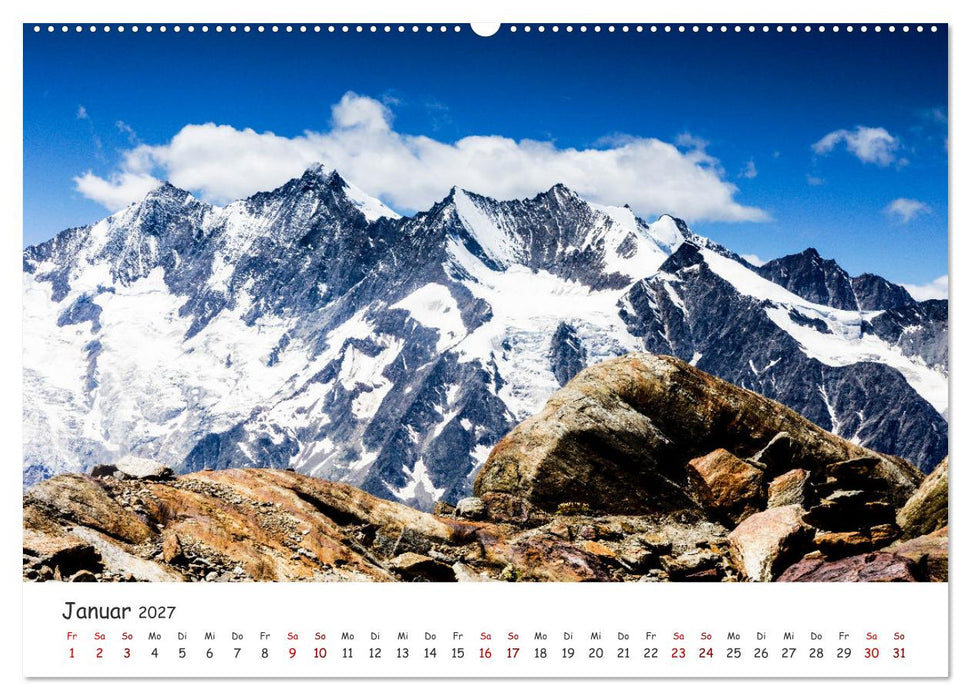 Der Kanton Wallis - einfach liebenswert (CALVENDO Wandkalender 2027)