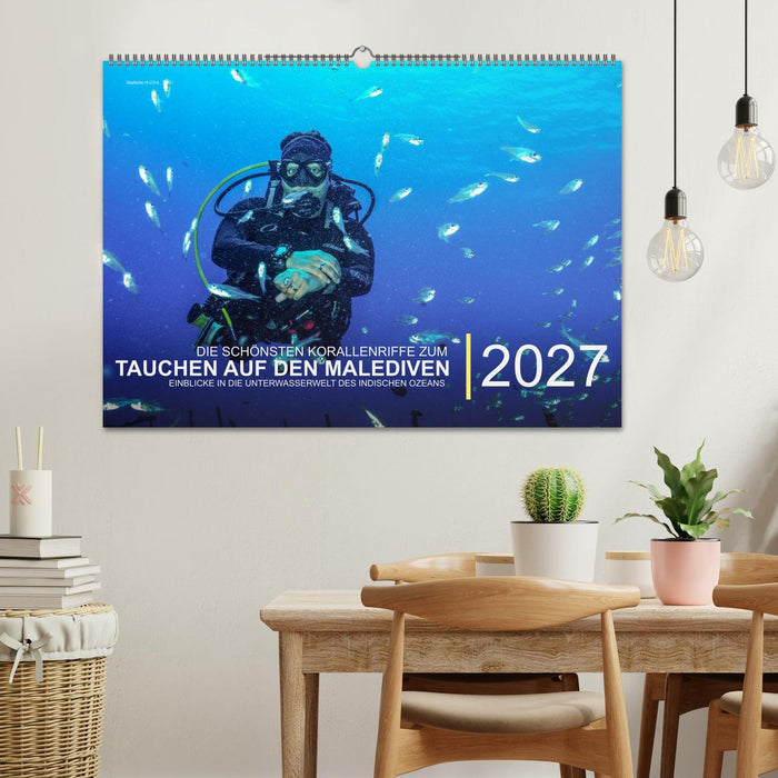 Die schönsten Korallenriffe zum Tauchen auf den Malediven (CALVENDO Wandkalender 2027)