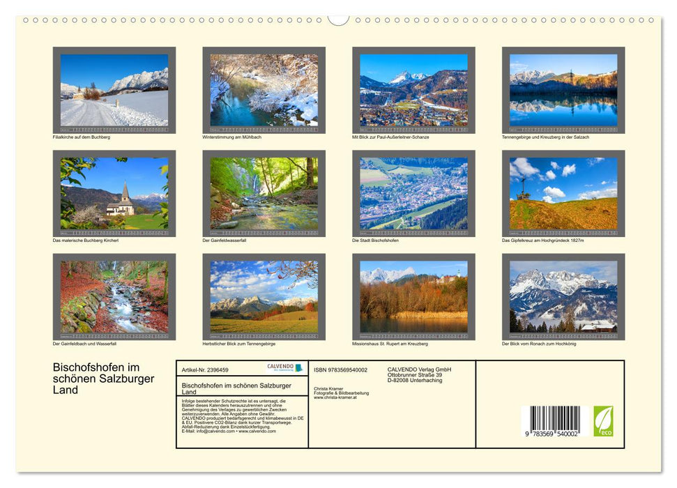 Bischofshofen im schönen Salzburger Land (CALVENDO Premium Wandkalender 2027)