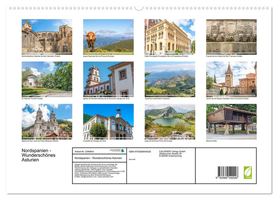 Nordspanien - Wunderschönes Asturien (CALVENDO Premium Wandkalender 2027)