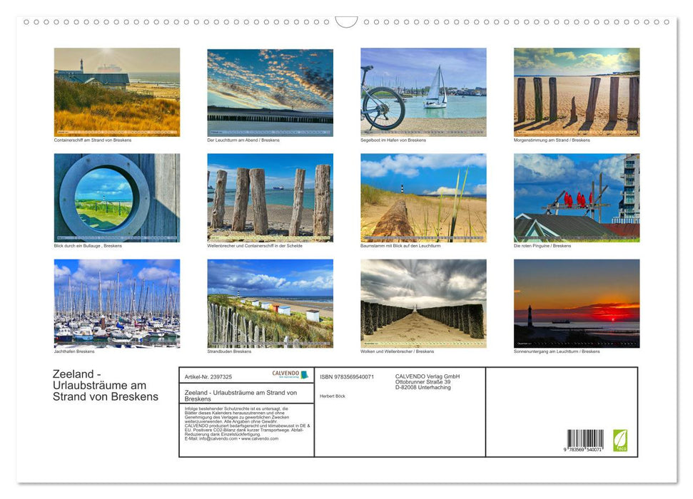 Zeeland - Urlaubsträume am Strand von Breskens (CALVENDO Wandkalender 2027)