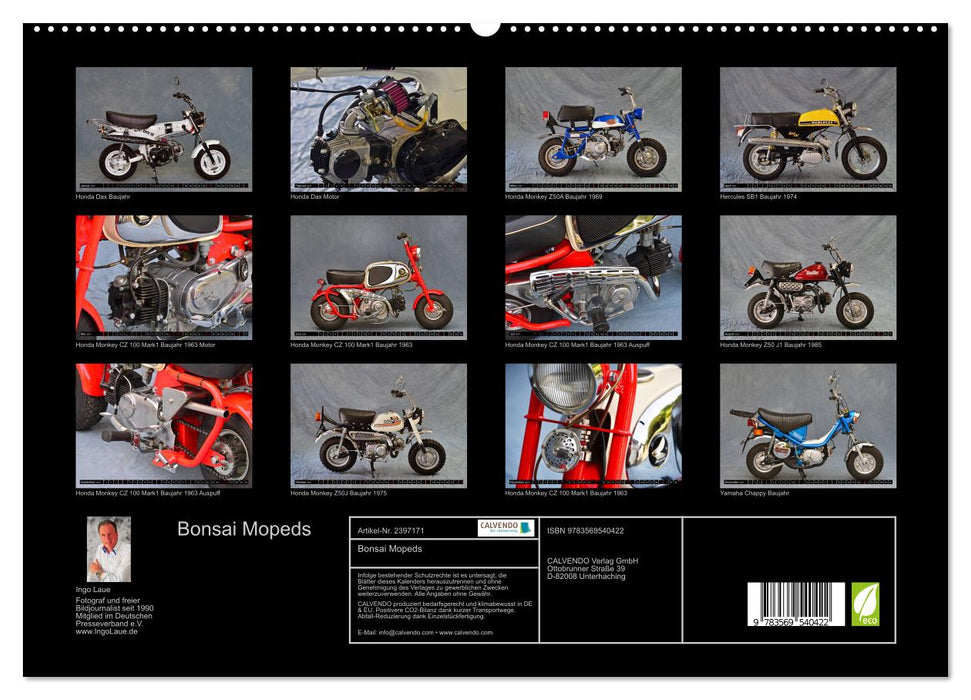 Bonsai Mopeds (CALVENDO Premium Wandkalender 2027)