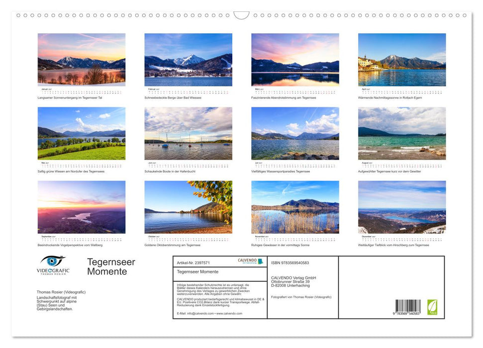 Tegernseer Momente (CALVENDO Wandkalender 2027)