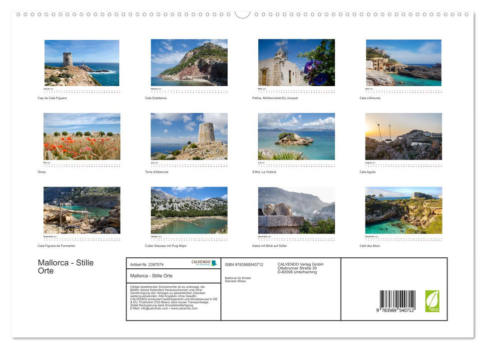 Mallorca - Stille Orte (CALVENDO Premium Wandkalender 2027)