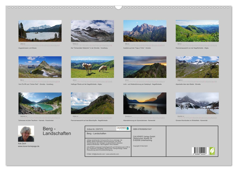 Berg - Landschaften (CALVENDO Wandkalender 2027)