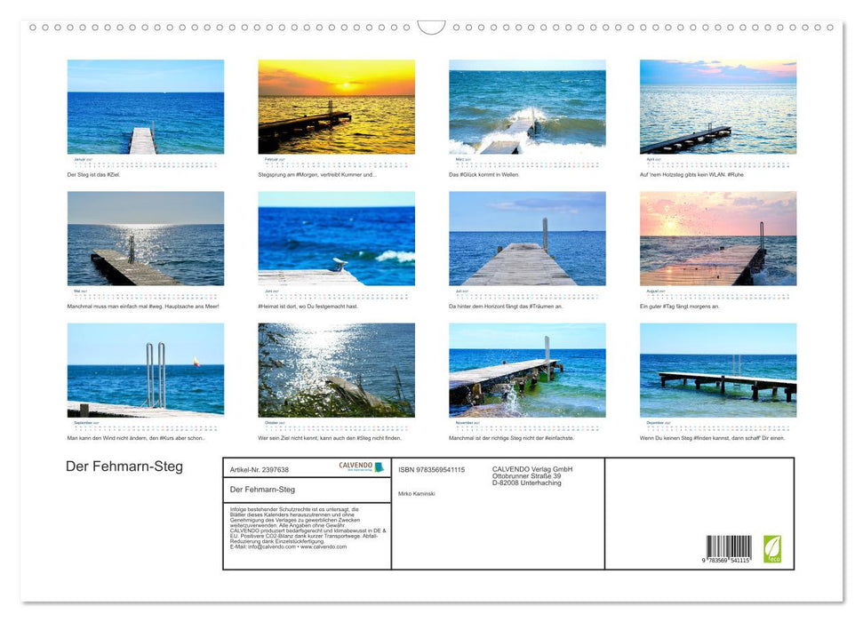 Der Fehmarn-Steg (CALVENDO Wandkalender 2027)