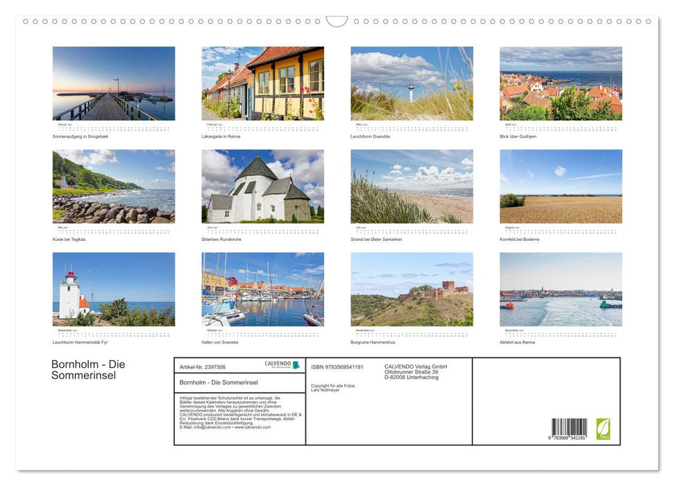 Bornholm - Die Sommerinsel (CALVENDO Wandkalender 2027)