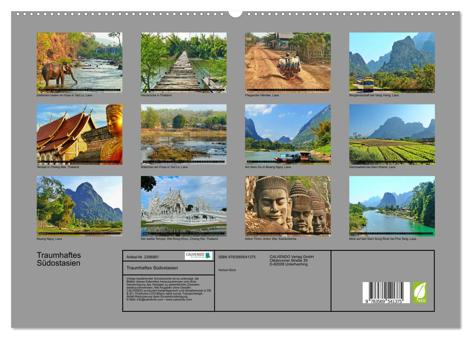 Traumhaftes Südostasien (CALVENDO Wandkalender 2027)