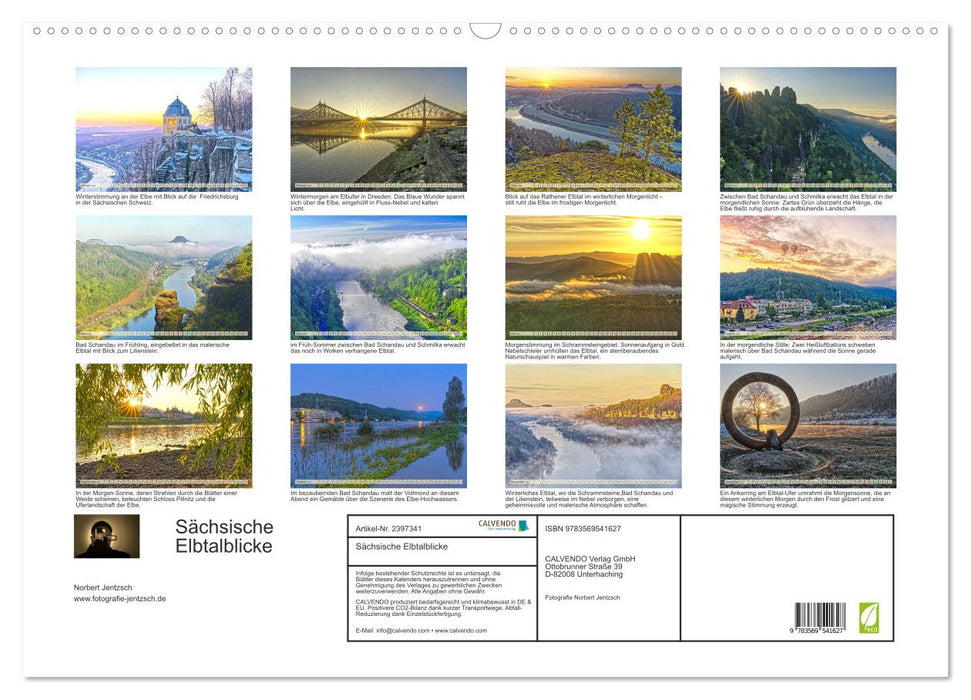 Sächsische Elbtalblicke (CALVENDO Wandkalender 2027)