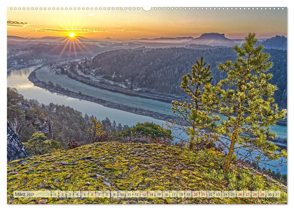 Sächsische Elbtalblicke (CALVENDO Wandkalender 2027)