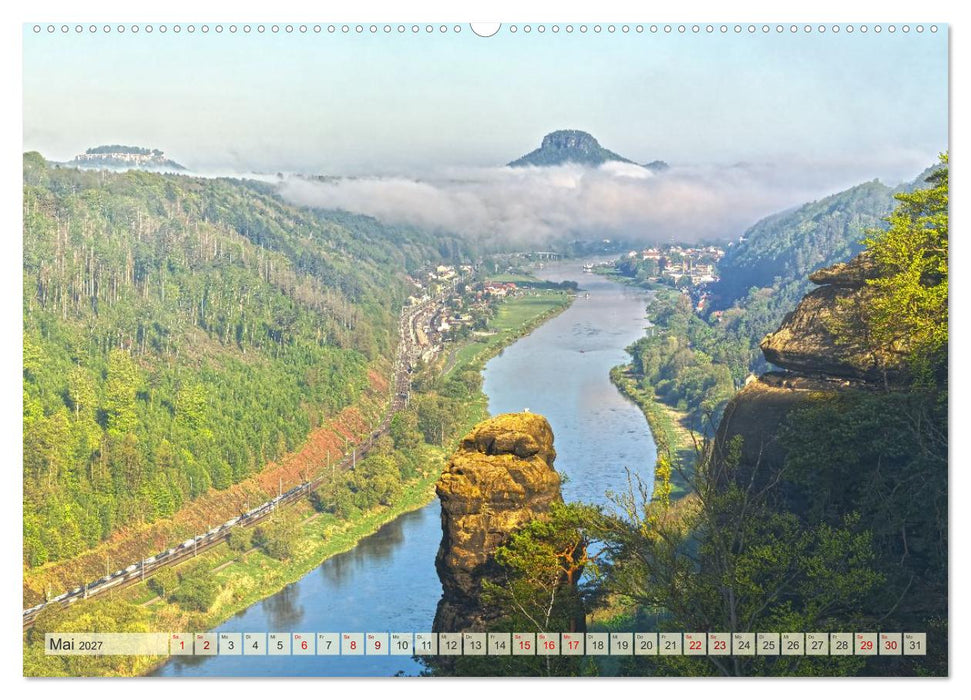 Sächsische Elbtalblicke (CALVENDO Wandkalender 2027)
