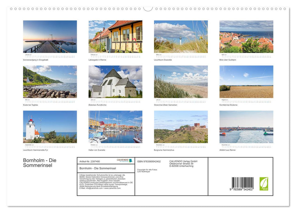 Bornholm - Die Sommerinsel (CALVENDO Premium Wandkalender 2027)