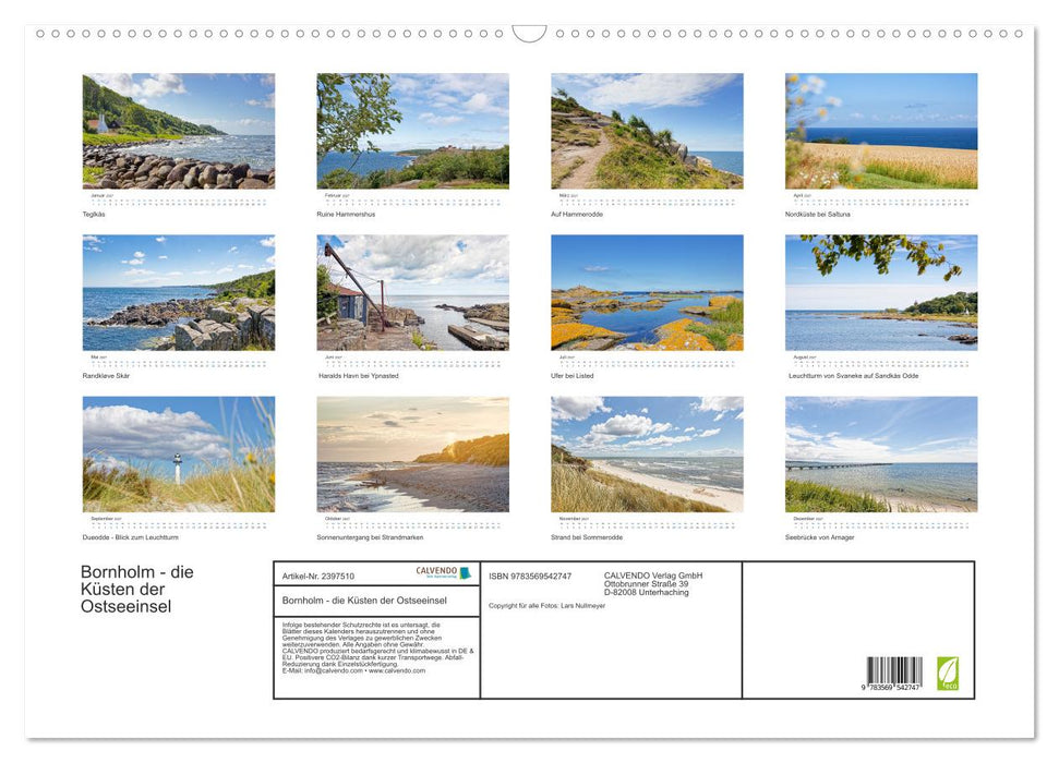 Bornholm - die Küsten der Ostseeinsel (CALVENDO Wandkalender 2027)