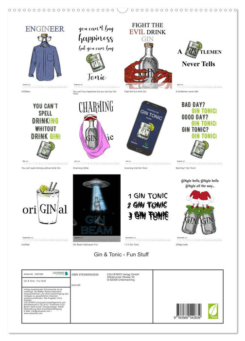 Gin & Tonic - Fun Stuff (CALVENDO Premium Wandkalender 2027)