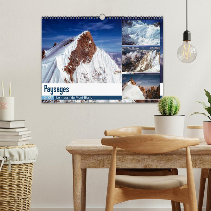 Paysages Le massif du Mont-Blanc (CALVENDO Calendrier mensuel 2027)