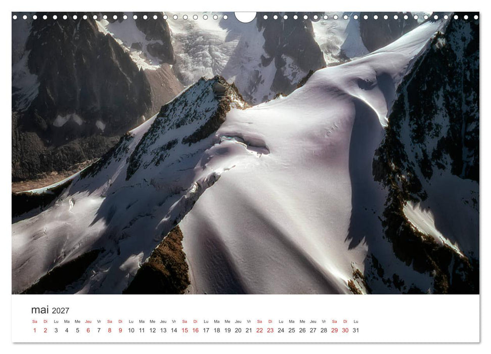 Paysages Le massif du Mont-Blanc (CALVENDO Calendrier mensuel 2027)