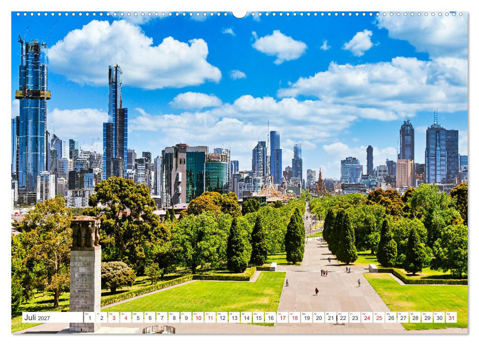 Melbourne - Sympathische Metropole Australiens (CALVENDO Premium Wandkalender 2027)