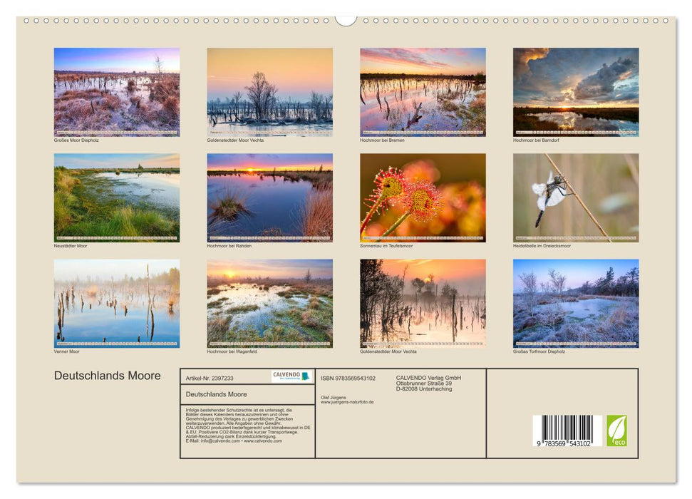 Deutschlands Moore (CALVENDO Premium Wandkalender 2027)
