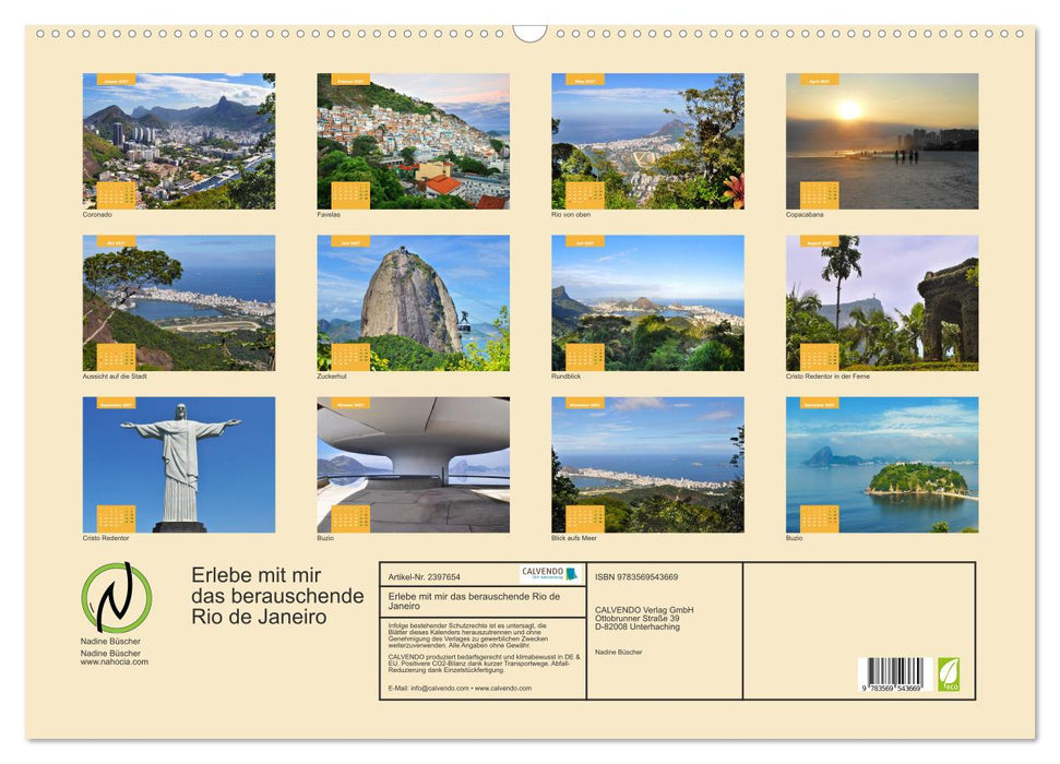 Erlebe mit mir das berauschende Rio de Janeiro (CALVENDO Wandkalender 2027)