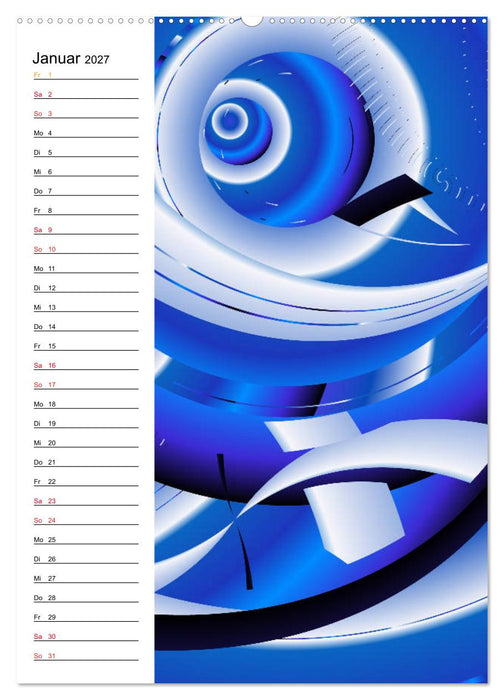 Geometrische Raumeindrücke Planer (CALVENDO Wandkalender 2027)