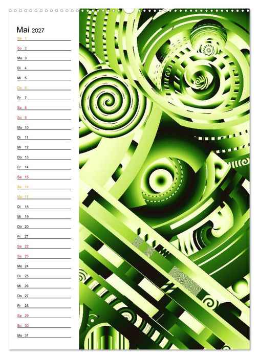 Geometrische Raumeindrücke Planer (CALVENDO Wandkalender 2027)