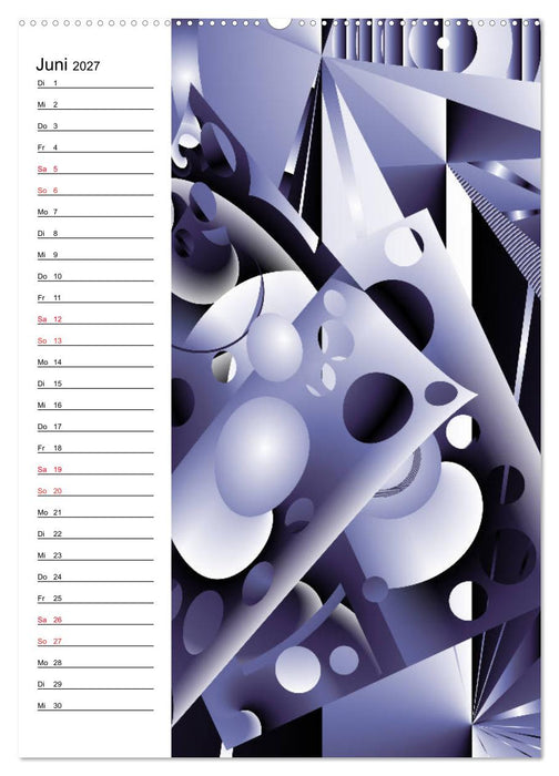 Geometrische Raumeindrücke Planer (CALVENDO Wandkalender 2027)