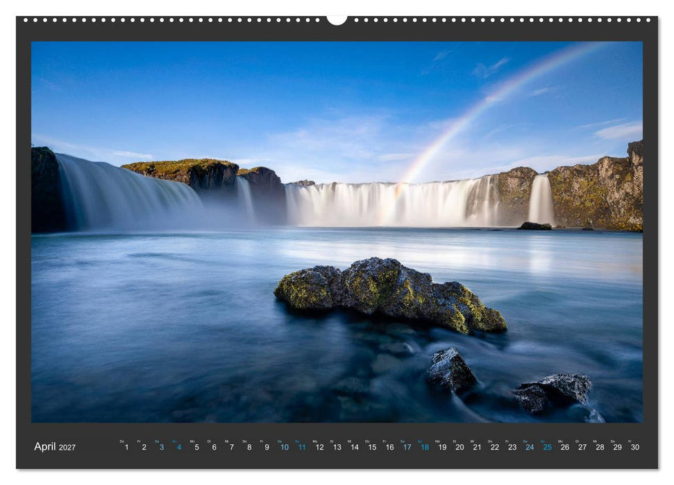 Island - Die schönsten Wasserfälle (CALVENDO Premium Wandkalender 2027)