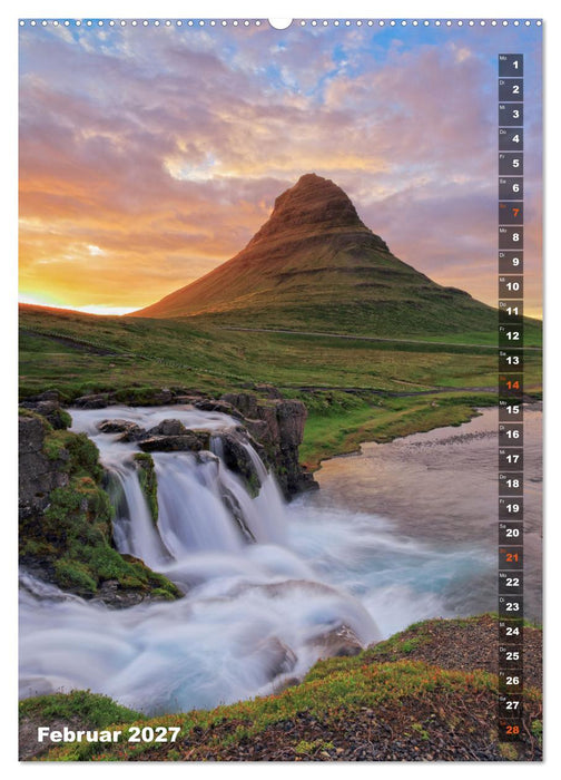 Wasserfälle auf Island (CALVENDO Wandkalender 2027)