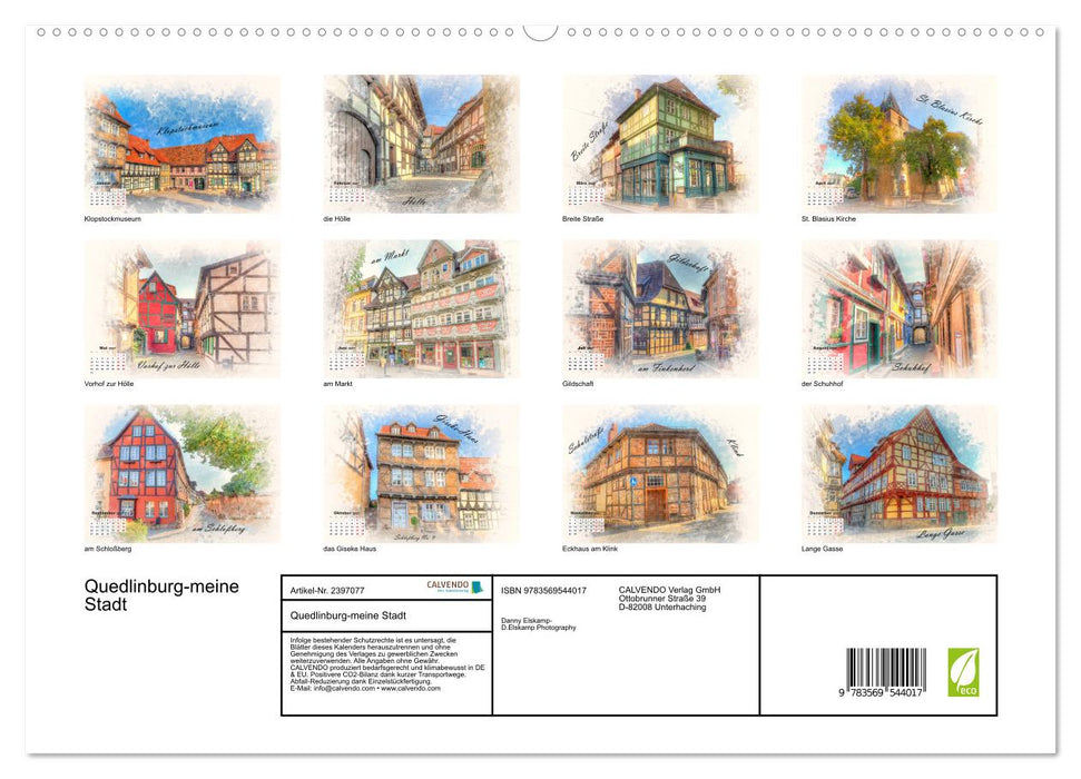 Quedlinburg-meine Stadt (CALVENDO Wandkalender 2027)