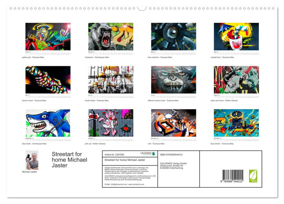 Streetart for home Michael Jaster (CALVENDO Premium Wandkalender 2027)