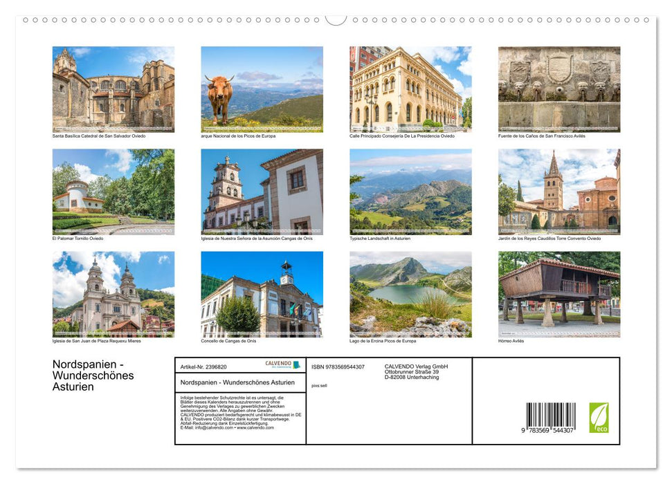 Nordspanien - Wunderschönes Asturien (CALVENDO Wandkalender 2027)