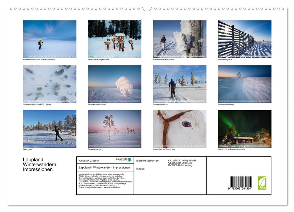 Lappland - Winterwandern Impressionen (CALVENDO Wandkalender 2027)