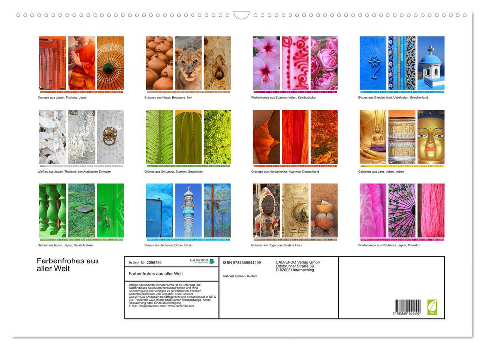 Farbenfrohes aus aller Welt (CALVENDO Wandkalender 2027)