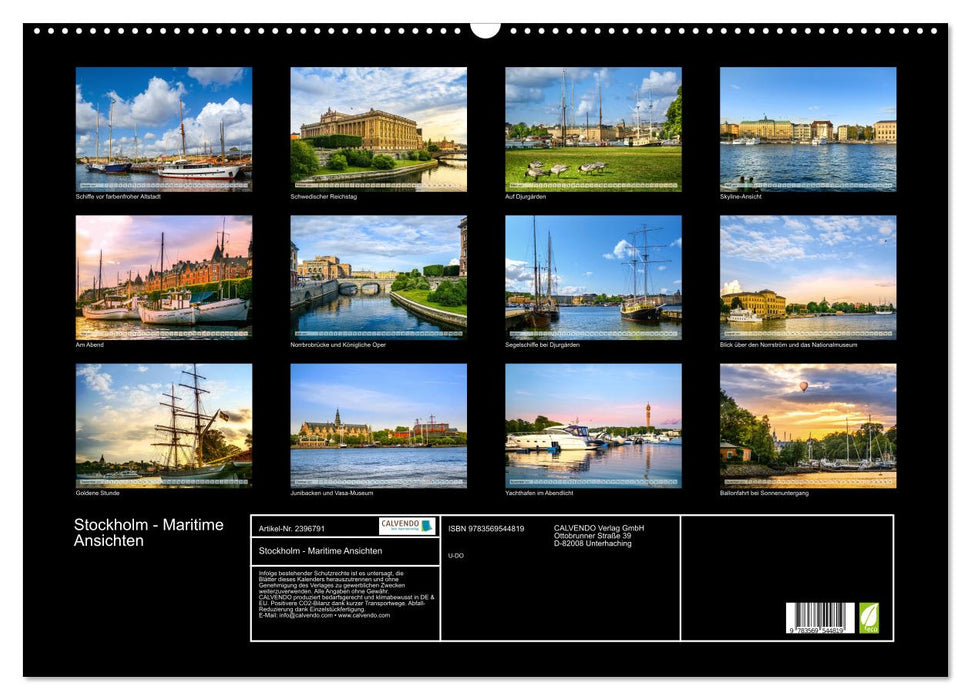 Stockholm - Maritime Ansichten (CALVENDO Wandkalender 2027)