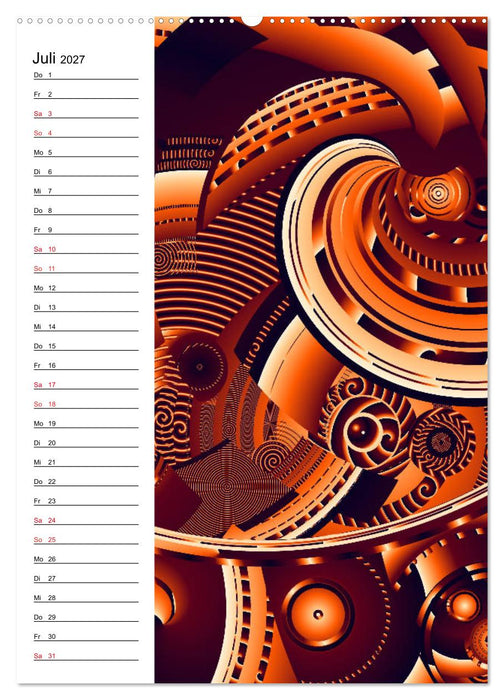 Geometrische Raumeindrücke Planer (CALVENDO Premium Wandkalender 2027)