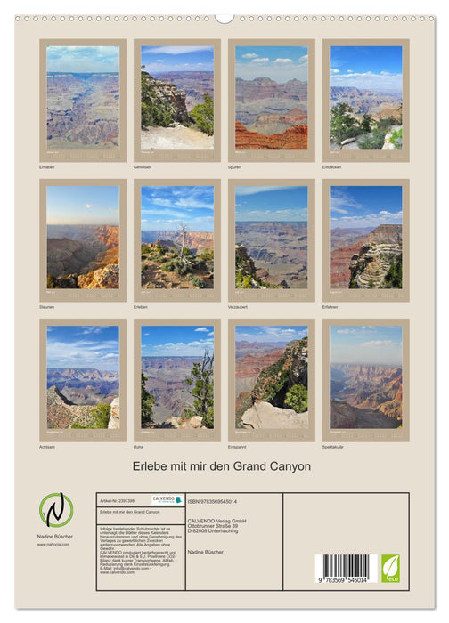 Erlebe mit mir den Grand Canyon (CALVENDO Premium Wandkalender 2027)