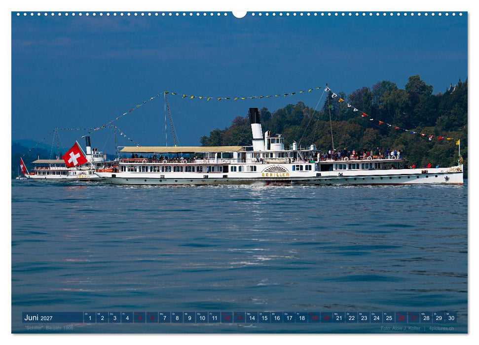 Dampfschiffe Vierwaldstättersee (CALVENDO Premium Wandkalender 2027)