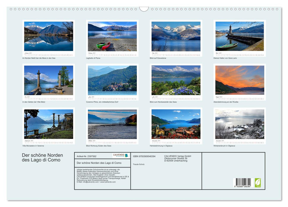 Der schöne Norden des Lago di Como (CALVENDO Wandkalender 2027)