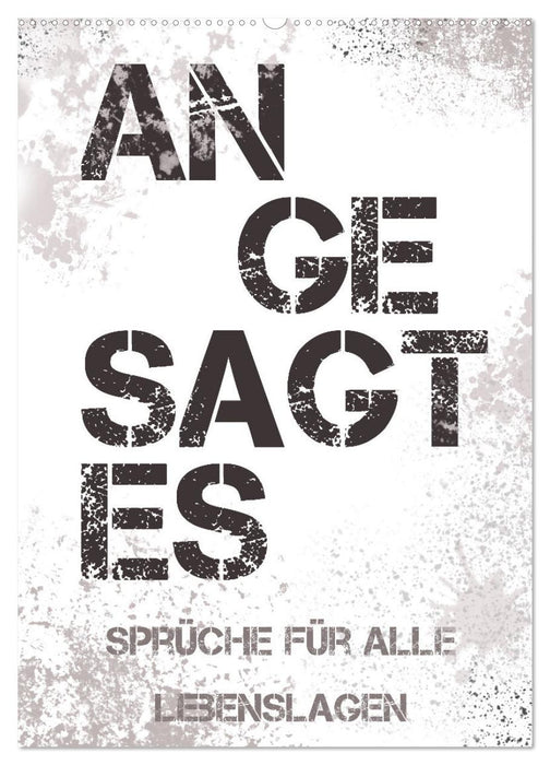 Angesagtes-Sprüche für alle Lebenslagen (CALVENDO Wandkalender 2027)